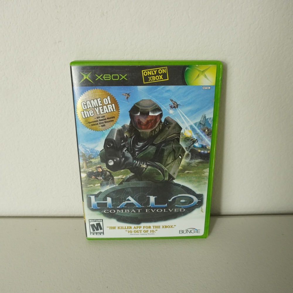 Microsoft Halo Combat Evolved Xbox OS Green Game of the Year Edition CIB‎